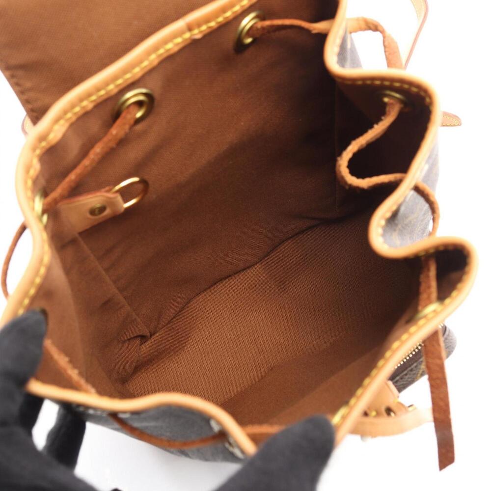 LOUIS VUITTON Authentic Brown Monogram Leather Backpack - Picture 3 of 9